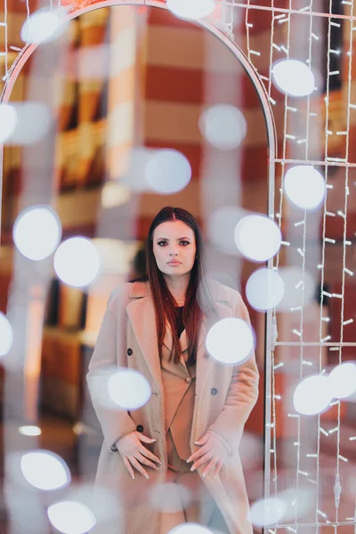 Beautiful Young Woman Cafe — Stock Photo, Image