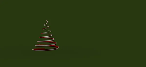 クリスマスツリーの3Dイラスト 新年のコンセプト — ストック写真
