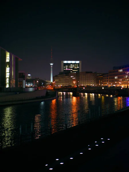 Nachtzicht Van Stad Stockholm Zweden — Stockfoto