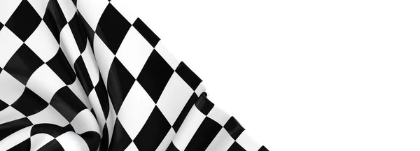 白地にチェックマークと四角形の旗 — ストック写真