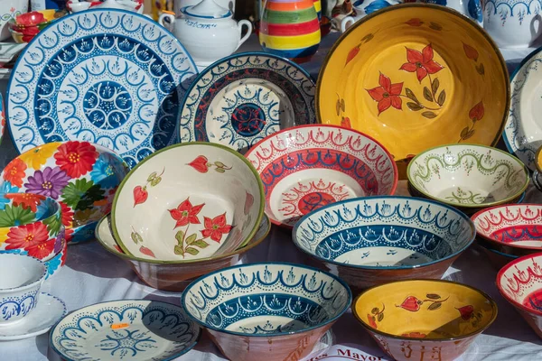 Tradiční Ruská Keramika Trhu — Stock fotografie