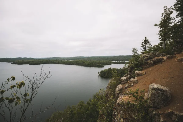 Krásný Výhled Jezero Lese — Stock fotografie
