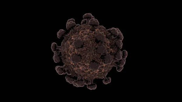 Rendering Van Een Viruscel Een Wetenschappelijk Laboratorium — Stockfoto