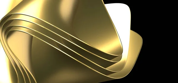 Gold Metallischen Hintergrund Rendering Kreatives Gestaltungskonzept — Stockfoto