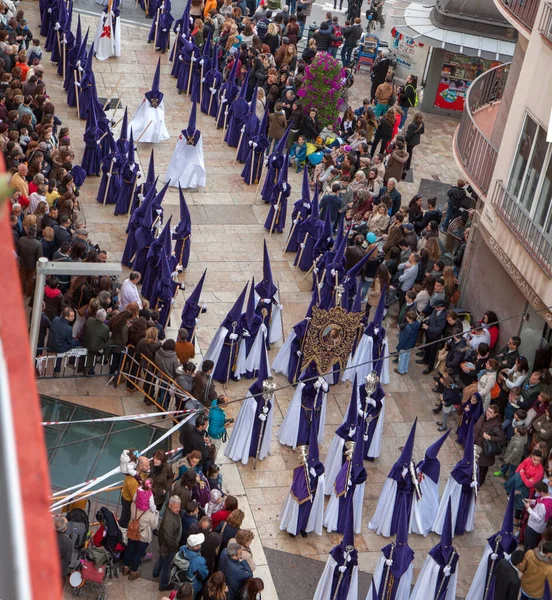 Andalucia Nazarenos Procession Holy Week Semana Santa — Stock Photo, Image