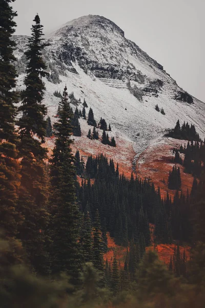 Piękny Krajobraz Górami Śniegiem — Zdjęcie stockowe