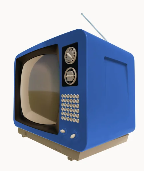Старый Телевизор Белом Фоне — стоковое фото