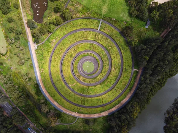 Vista Aerea Della Città Dell Isola Della Nuova Zelanda — Foto Stock