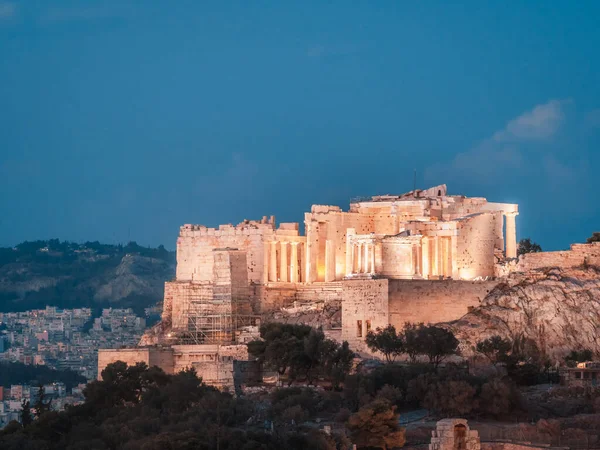 希腊雅典 2017年10月13日 古老城市杰拉尔德姆的卫城 — 图库照片