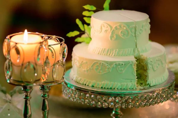 Свадебный Торт Декором — стоковое фото