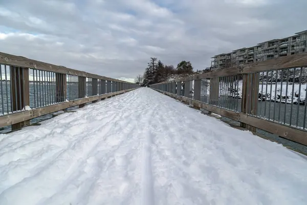 Holzbrücke Park — Stockfoto