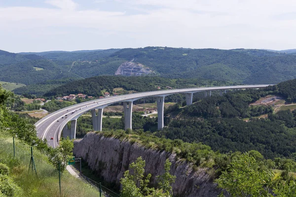 Vista Aérea Del Puente Sobre Río — Foto de Stock