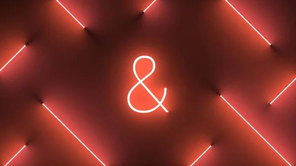 Neon Lichte Achtergrond Met Gloeiende Lijnen Stippen Moderne Abstracte Banner — Stockfoto
