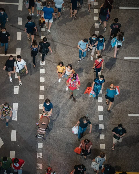 Emberek Város Utcájában — Stock Fotó