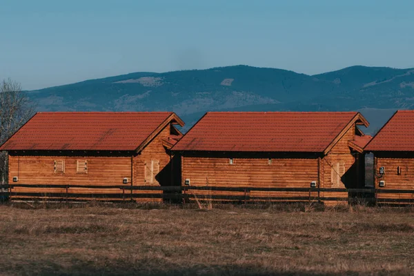 Holzscheune Den Bergen — Stockfoto