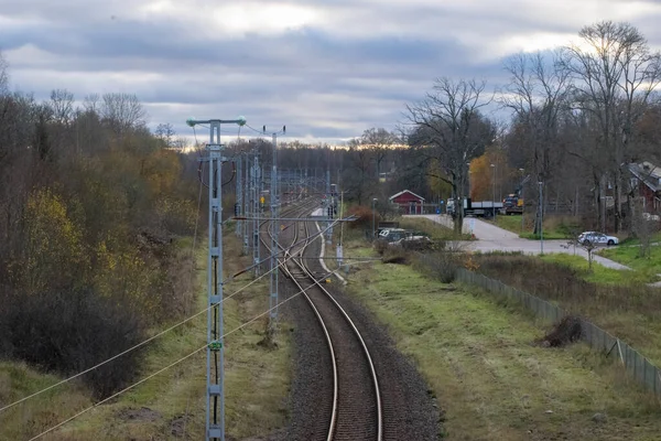 Vasúti Pályák Vidéken — Stock Fotó