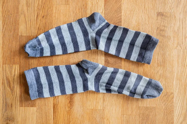 Pair Socks Wooden Background — Stock Photo, Image