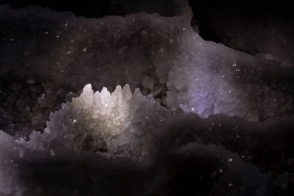 Jégkristályok Hóban — Stock Fotó