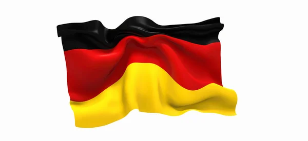 Флаг Германии Белом Фоне — стоковое фото