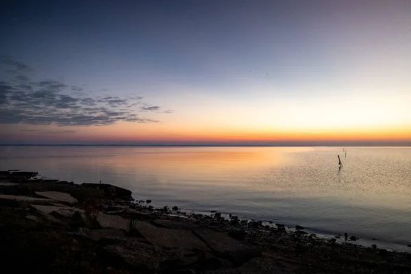 海の上の美しい夕日 — ストック写真