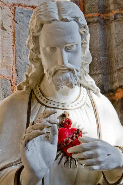 Statuia Lui Isus Hristos Biserica Sfântului Mormânt Din Oraşul Reims — Fotografie, imagine de stoc