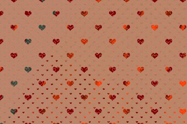 Patrón Sin Costuras Con Corazones Ilustración Vectorial —  Fotos de Stock