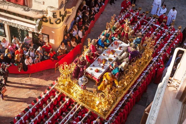 Andalusie Nazarenos Průvodu Během Svatého Týdne Semana Santa — Stock fotografie