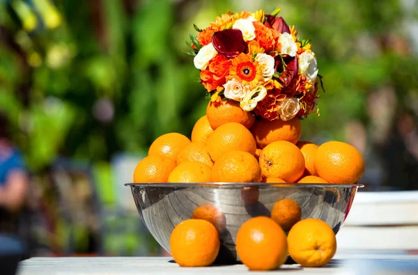 Orange White Fruits Market — Stock Photo, Image