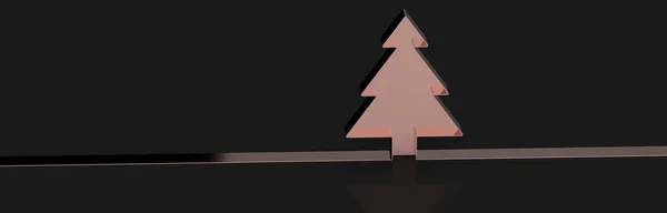黒い背景に赤い矢印の抽象的なクリスマスツリー — ストック写真