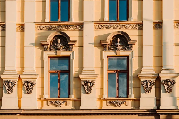 Fasad Gammal Byggnad Arkitektur Och Gator Staden — Stockfoto