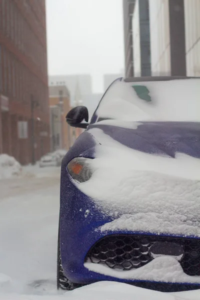 Car Parking Snow — Stock Photo, Image