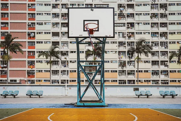 Basketballplatz Der Stadt — Stockfoto