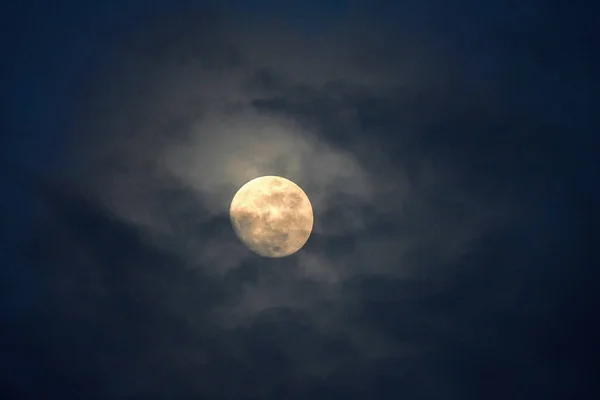 Lune Dans Ciel Nocturne — Photo