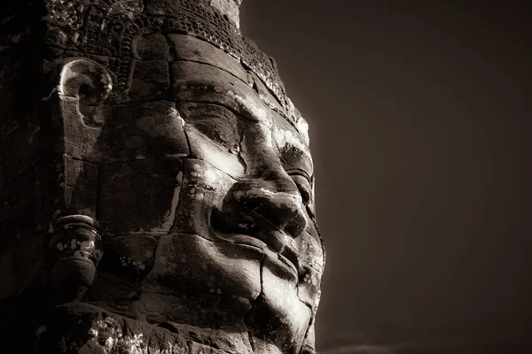 Vieille Statue Pierre Dans Ville Angkor Wat Cambodia — Photo