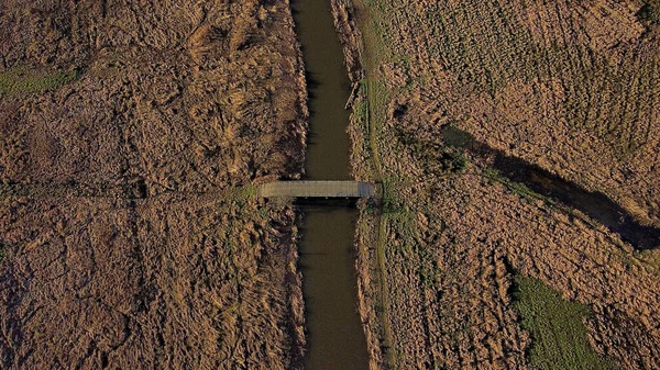 Kırsal Kesimdeki Yolun Havadan Görünüşü — Stok fotoğraf