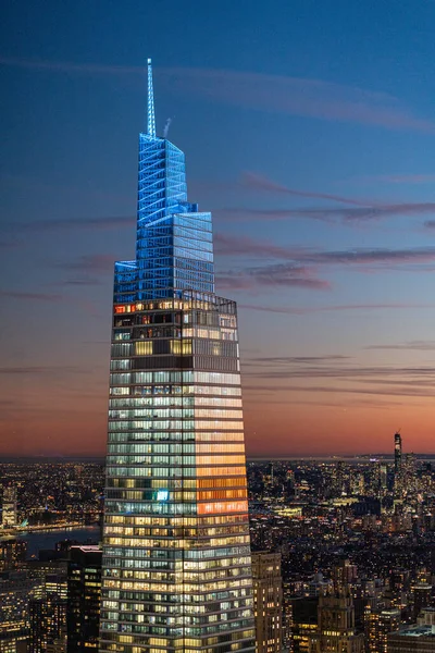 New York City Skyline Bei Sonnenuntergang — Stockfoto