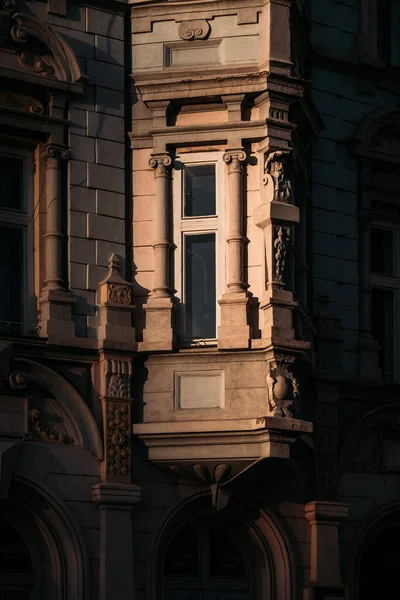 Фасад Старого Здания Архитектура Улицы Города — стоковое фото