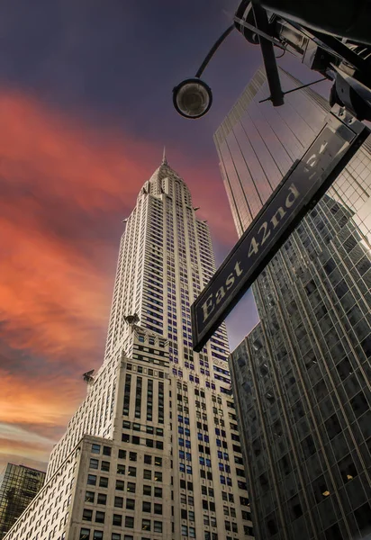 Nova Iorque Skyline Cidade Com Arranha Céus Edifícios — Fotografia de Stock