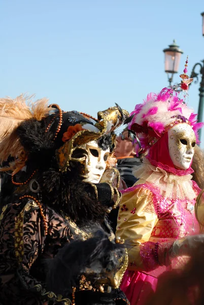 Utsikt Över Karneval Kostymer Venedig — Stockfoto