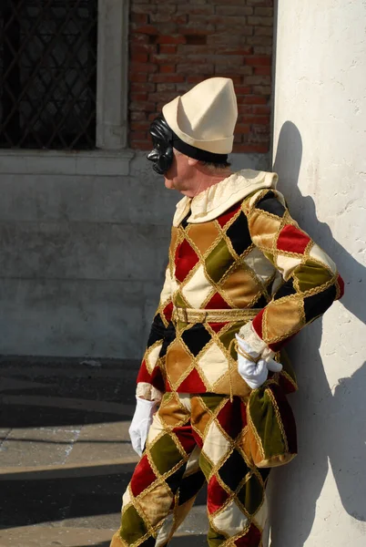 Widok Stroje Karnawałowe Wenecja — Zdjęcie stockowe