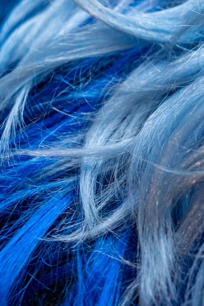 Sfondo Texture Dei Capelli Blu Bianco — Foto Stock