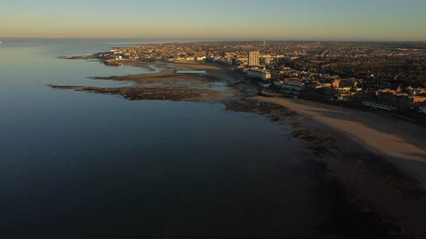 Luftaufnahme Der Küstenstadt — Stockfoto