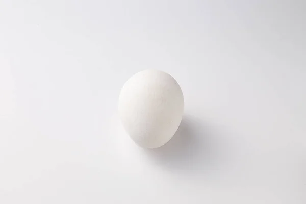 Біле Куряче Яйце Світлому Фоні — стокове фото