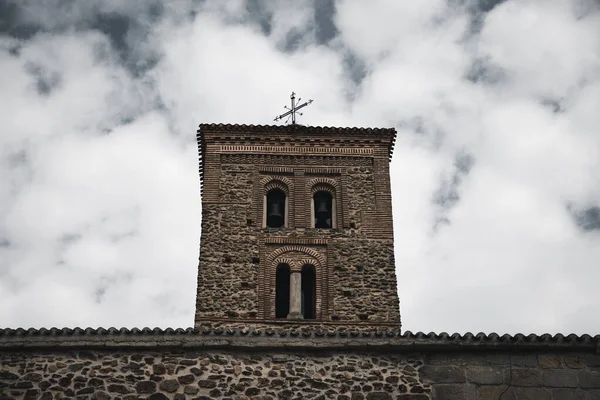 Vieille Tour Brique Dans Ville — Photo