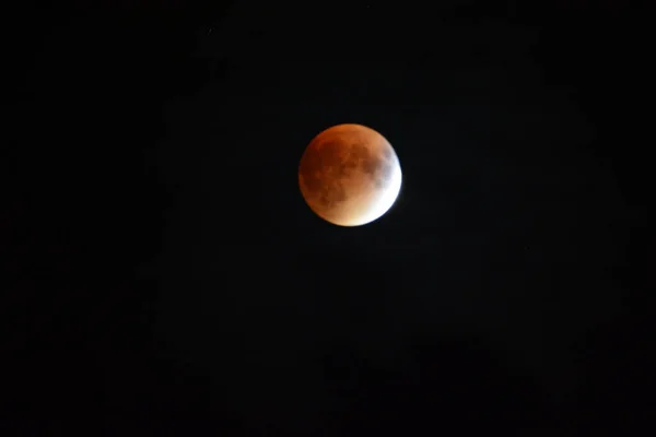 Vedere Lunii Cerul Nopții — Fotografie, imagine de stoc