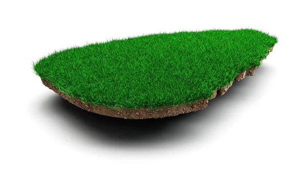 Візуалізація Зеленої Трави Ізольовано Білому Тлі — стокове фото