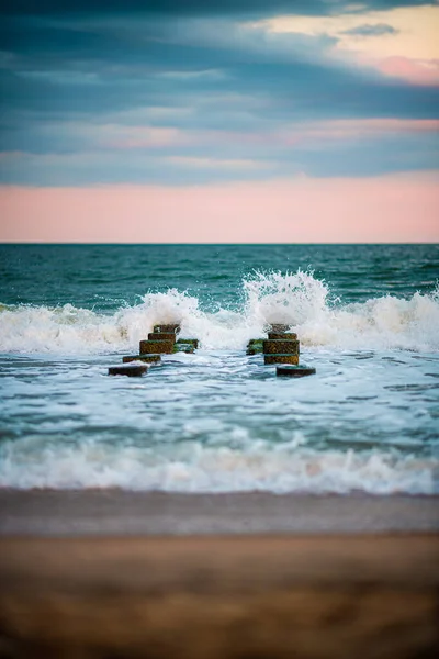 Zee Golven Het Strand — Stockfoto