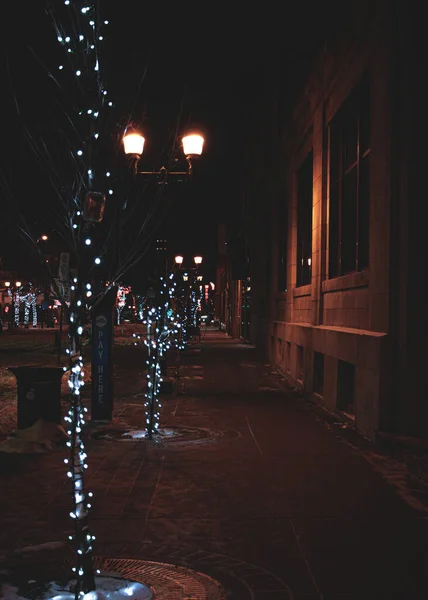 Noční Pohled Město Nový Rok — Stock fotografie