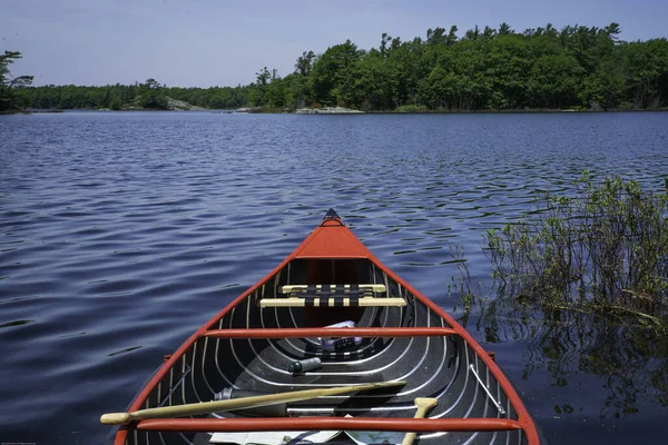 Perahu Kayu Danau — Stok Foto