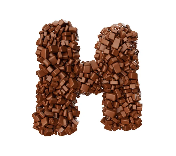 Carta Chocolate Isolado Fundo Branco — Fotografia de Stock